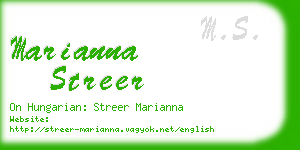 marianna streer business card